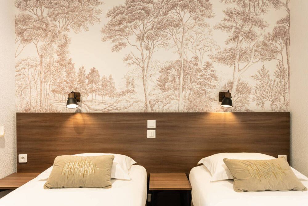 Ambiance nature chambre hôtel